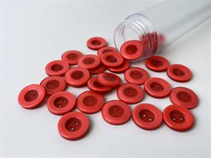 Knap - fuchsia med tyk kant, 12 mm