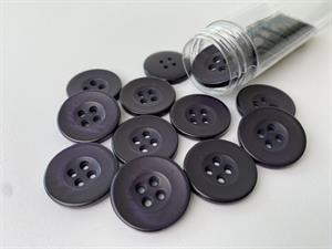 Knap - blank og mørk lilla, 22 mm