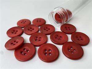 Knap - blank og cerise, 22 mm
