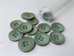 Knap - blank og søgrøn, 22 mm