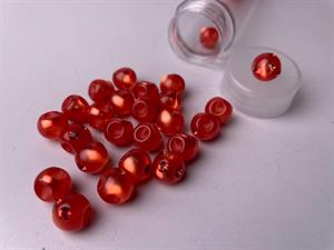 Kugleknap - changerende koral med bling, 12 mm