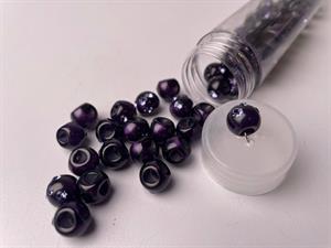 Kugleknap - changerende dyb lilla med bling, 12 mm