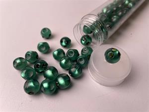 Kugleknap - changerende flaskegrøn med bling, 12 mm