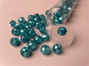 Kugleknap - changerende lys petroleumsblå, 12 mm