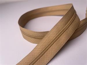 Lynlås i metermål - lys beige