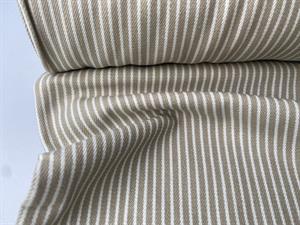Mælkedrenge stribet denim - fineste striber i beige/offwhite