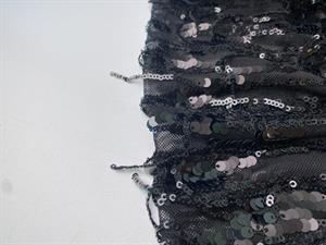 Pailletstof - black party