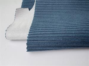 Riflet møbelvelour/ møbelfløjl - flot petroleumsblå