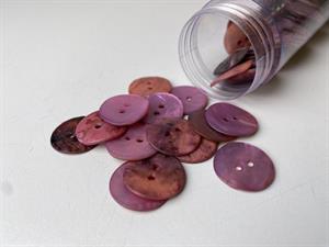 Perlemorsknap - lys cerise, 18 mm