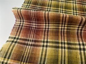 Fastvævet hør - harvest plaid