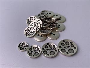 Knap - fine huller, 21 mm og 10 stk.