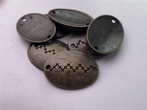 Knap - oval, 29 mm og 10 stk.