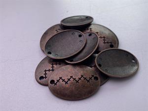 Knap - oval, 29 mm og 10 stk.