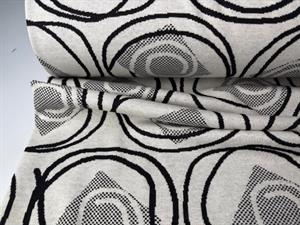 Jacquard jersey - fint mønster i flot grå