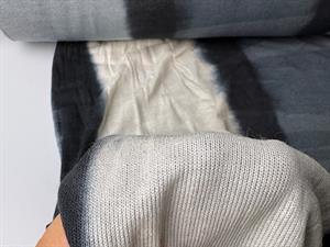 Viscosejersey - finstrik i batik striber