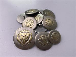 Knap - metal, 28 mm og 10 stk.