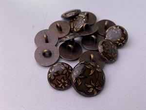 Knap - metal, 18 mm og 10 stk.