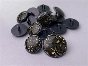 Knap - metal, 14 mm og 10 stk.
