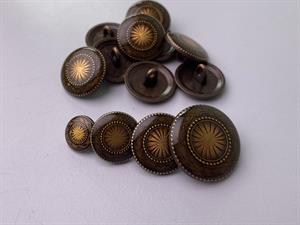 Knap - metal, 23 mm og 10 stk.