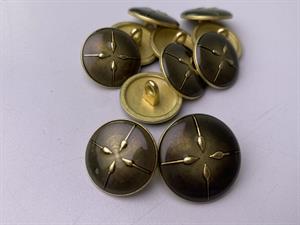 Knap - metal, 22 mm og 10 stk.