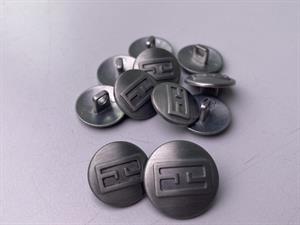 Knap - metal, 17 mm og 10 stk.