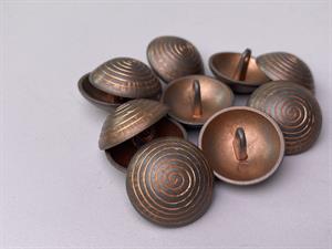 Knap - metal, 20 mm og 10 stk.
