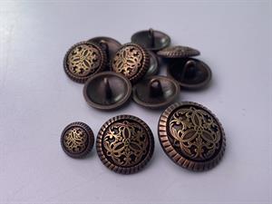 Knap - metal, 25 mm og 10 stk.