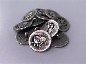 Knap - metal, 22 mm og 10 stk.