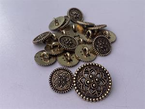 Knap - metal, 23 mm og 10 stk.