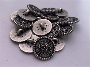 Knap - metal, 18 mm og 10 stk.
