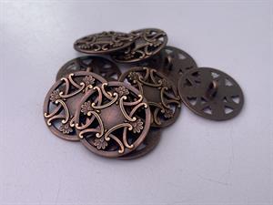 Knap - metal, 23 mm og 10 stk.