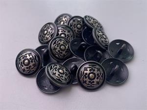 Knap - metal, 17 mm og 10 stk.