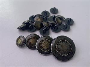 Knap - metal, 22 mm og 10 stk.