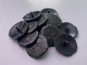 Knap - metal, 26 mm og 10 stk.