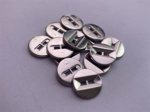 Knap - metal, 15 mm og 10 stk.