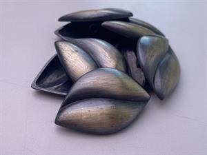 Knap - metal, 38 mm og 10 stk.