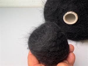 Kid mohair - black, 25 gram