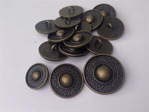 Knap - metal, 27 mm og 10 stk.