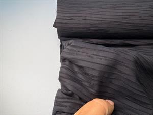 Undertøjs/ sportsstof - sort med transparente striber