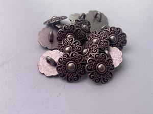 Knap - metal, 13 mm og 10 stk.