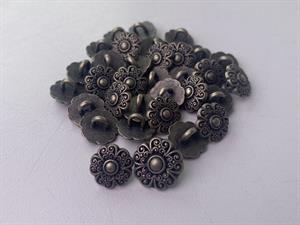 Knap - metal, 12 mm og 10 stk.