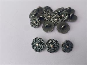 Knap - metal, 13 mm og 10 stk.