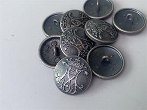Knap - metal, 23 mm og 10 stk.