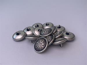 Knap - metal, 17 mm og 10 stk.