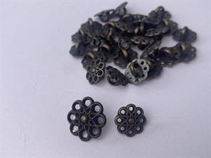 Knap - metal, 15 mm og 10 stk.