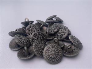 Knap - metal, 15 mm og 10 stk.