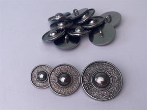 Knap - metal, 28 mm og 10 stk.