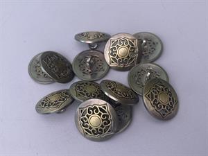 Knap - metal, 18 mm og 10 stk.