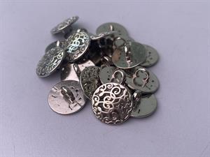 Knap - metal, 11 mm og 10 stk.