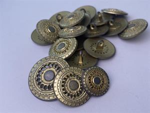 Knap - metal, 28 mm og 10 stk.